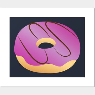 Sweet Pink Glazed Donut Posters and Art